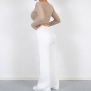 Beau | High-Waist Pantalon Met Rechte Pijpen