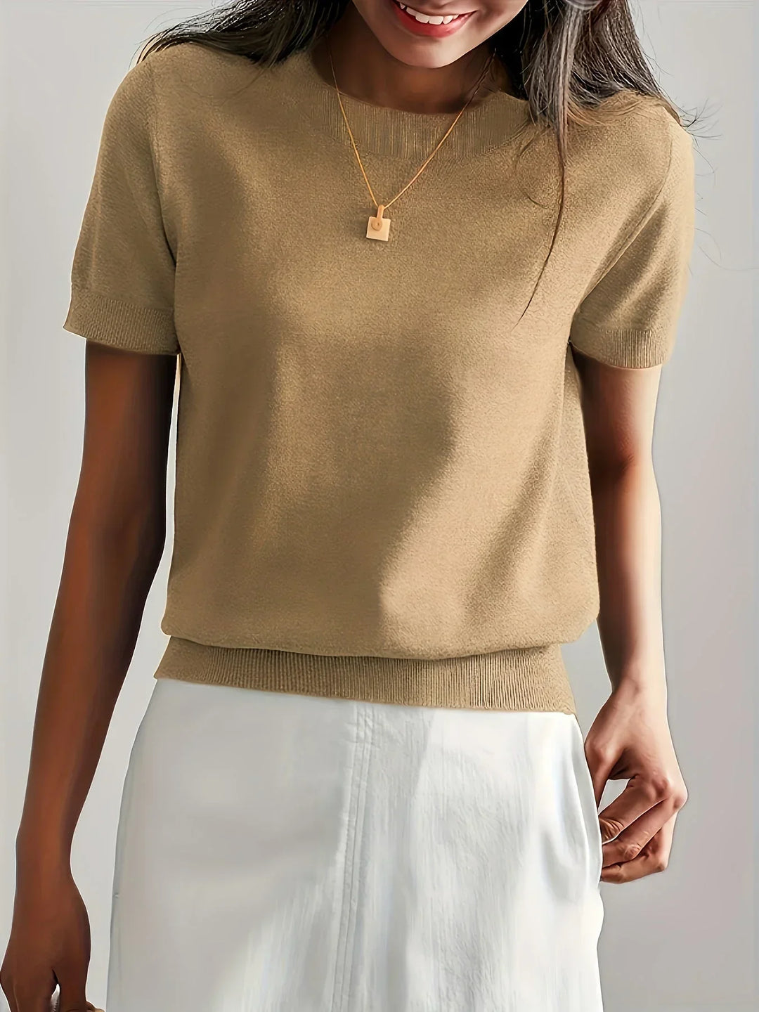 Miranda | Dames T-shirt met korte mouwen ronde hals