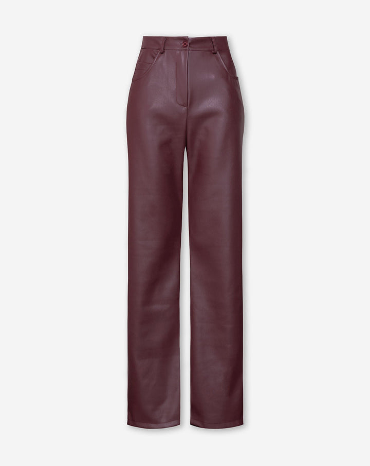 Lillie | Dames broek met hoge taille rechte pijpen