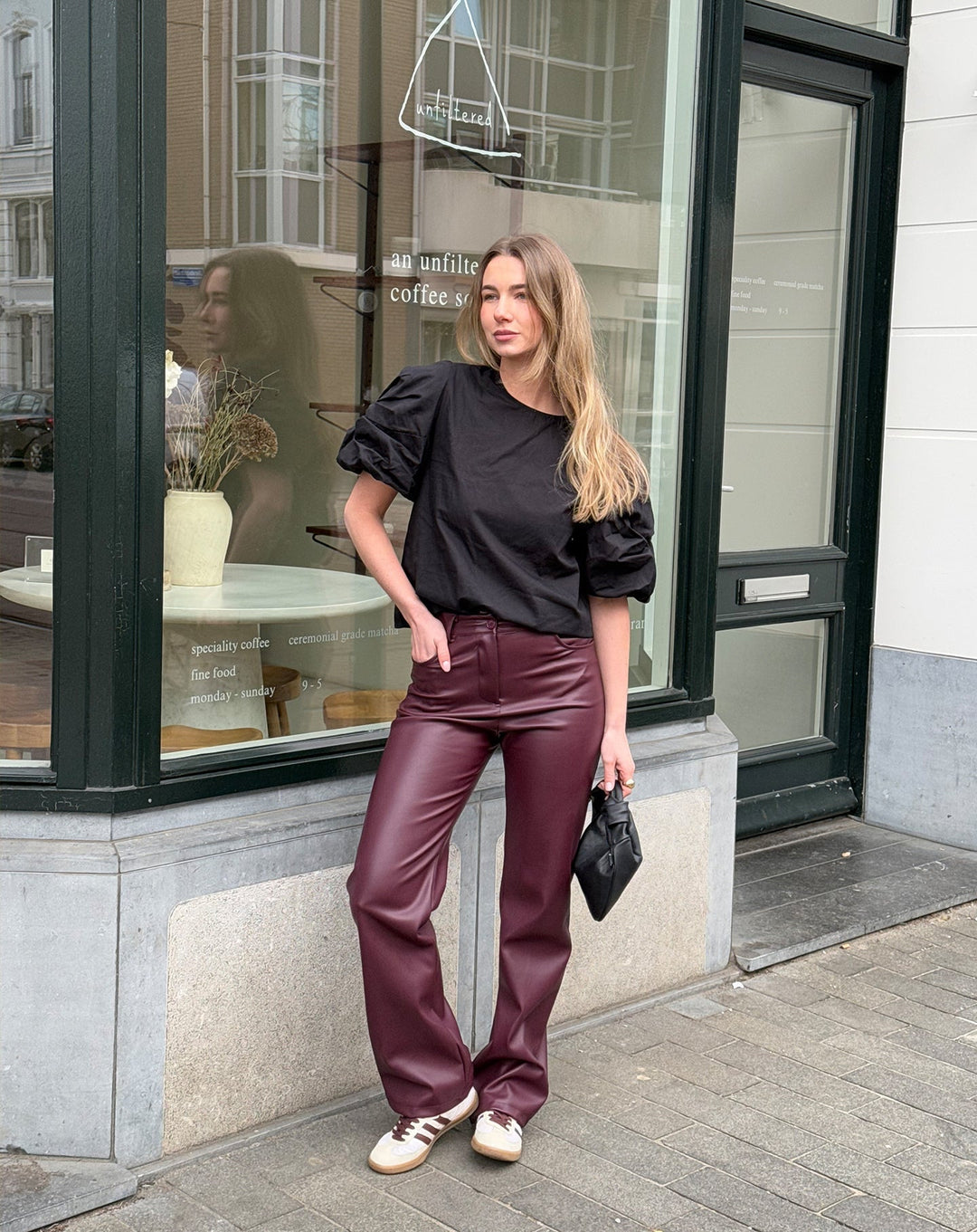 Lillie | Dames broek met hoge taille rechte pijpen