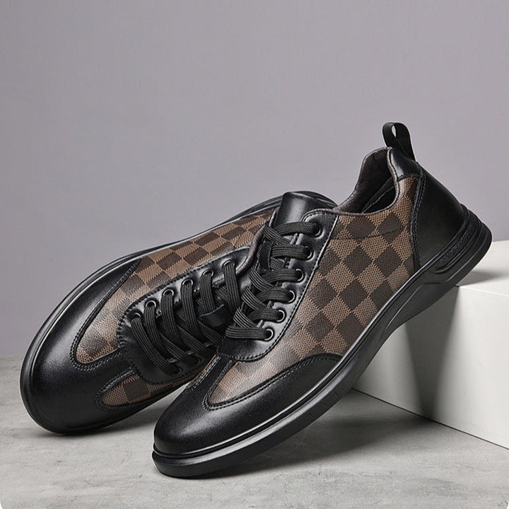 Gianni Geruite Leren Sneakers