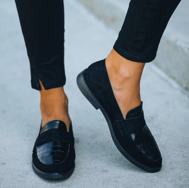 Julianna | Dames loafers met crocopatroon instapmodel