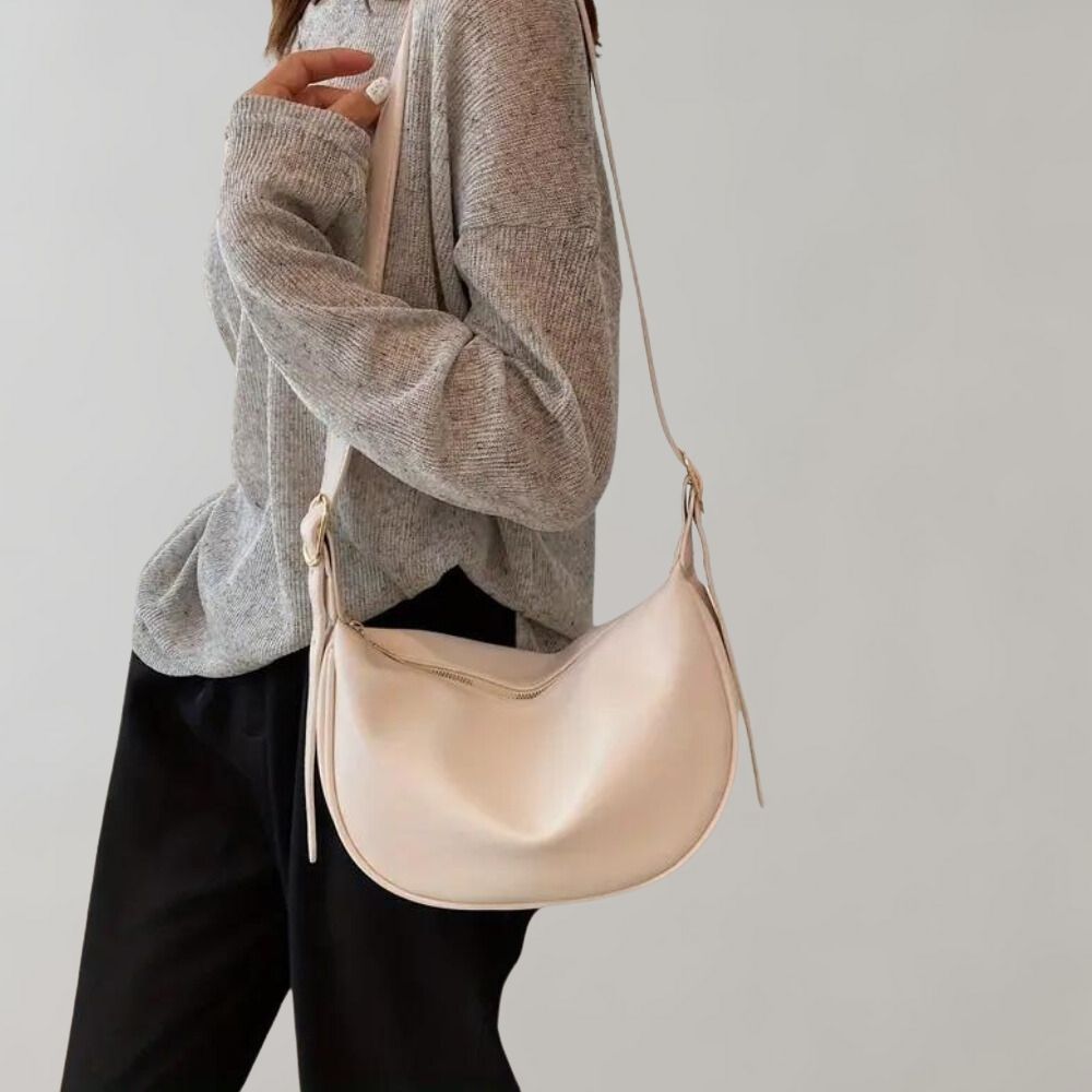 Amy | Dames crossbody tas met ritssluiting en band