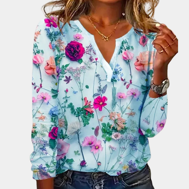 Francesca | Damesblouse met bloemenprint en losse pasvorm