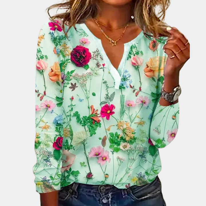 Francesca | Damesblouse met bloemenprint en losse pasvorm