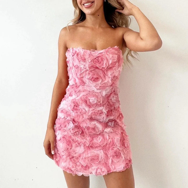 Haven | Dames Jurk with Strapless and Bloemenpatroon