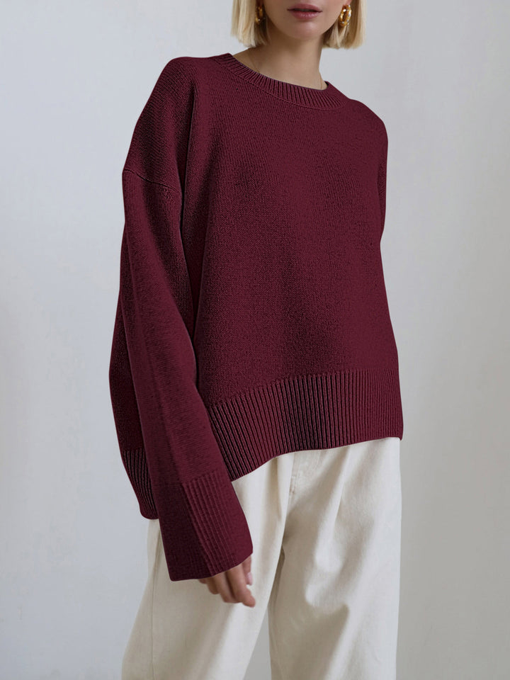 Elise | Dames trui met V-hals en oversized pasvorm