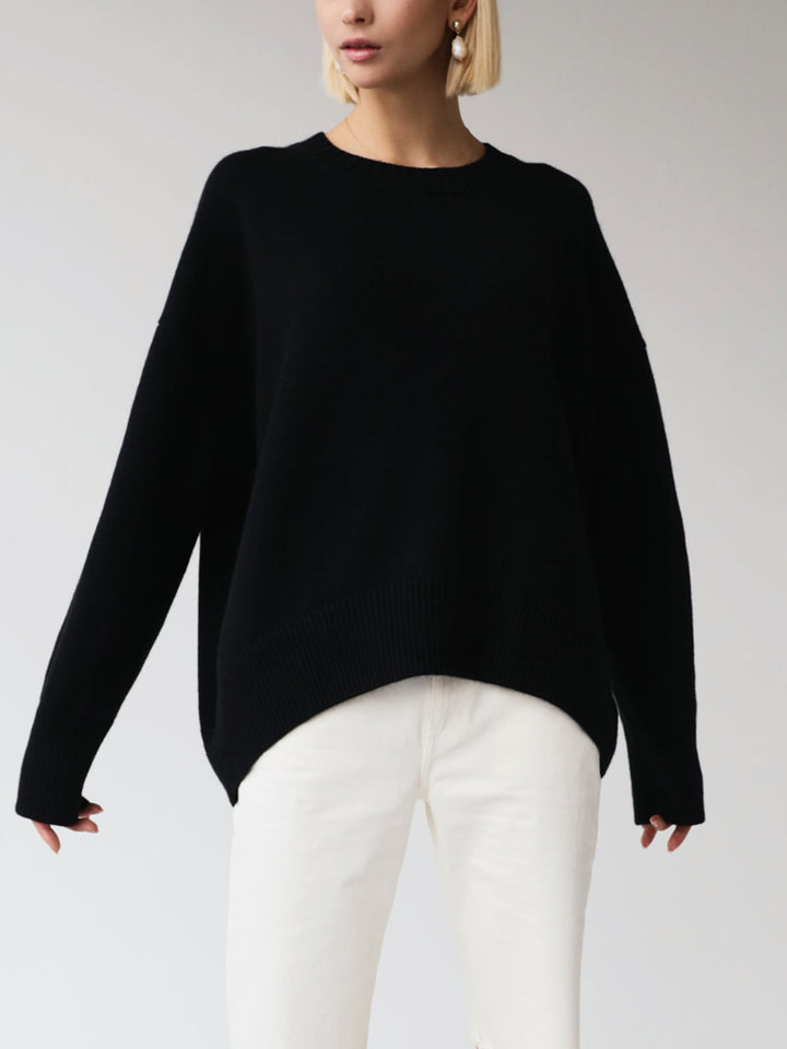 Elise | Dames trui met V-hals en oversized pasvorm