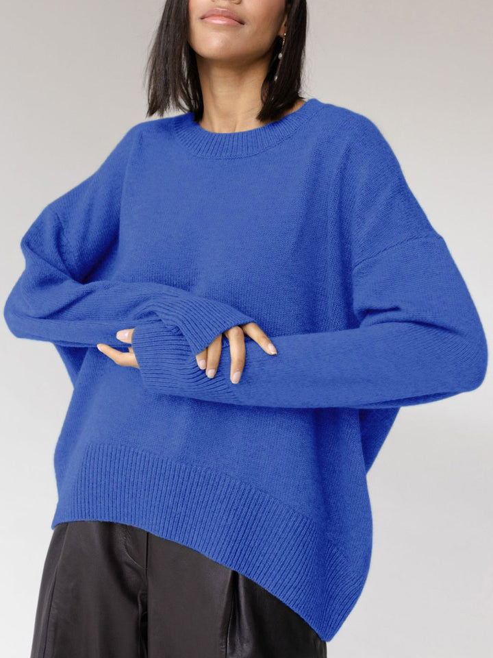 Elise | Dames trui met V-hals en oversized pasvorm