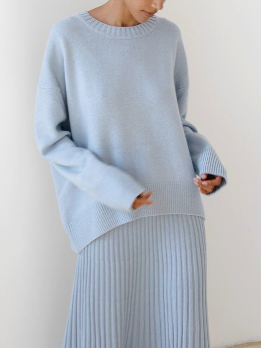 Elise | Dames trui met V-hals en oversized pasvorm