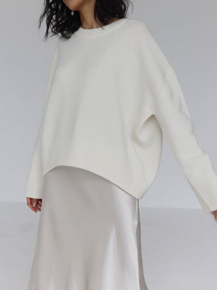 Elise | Dames trui met V-hals en oversized pasvorm