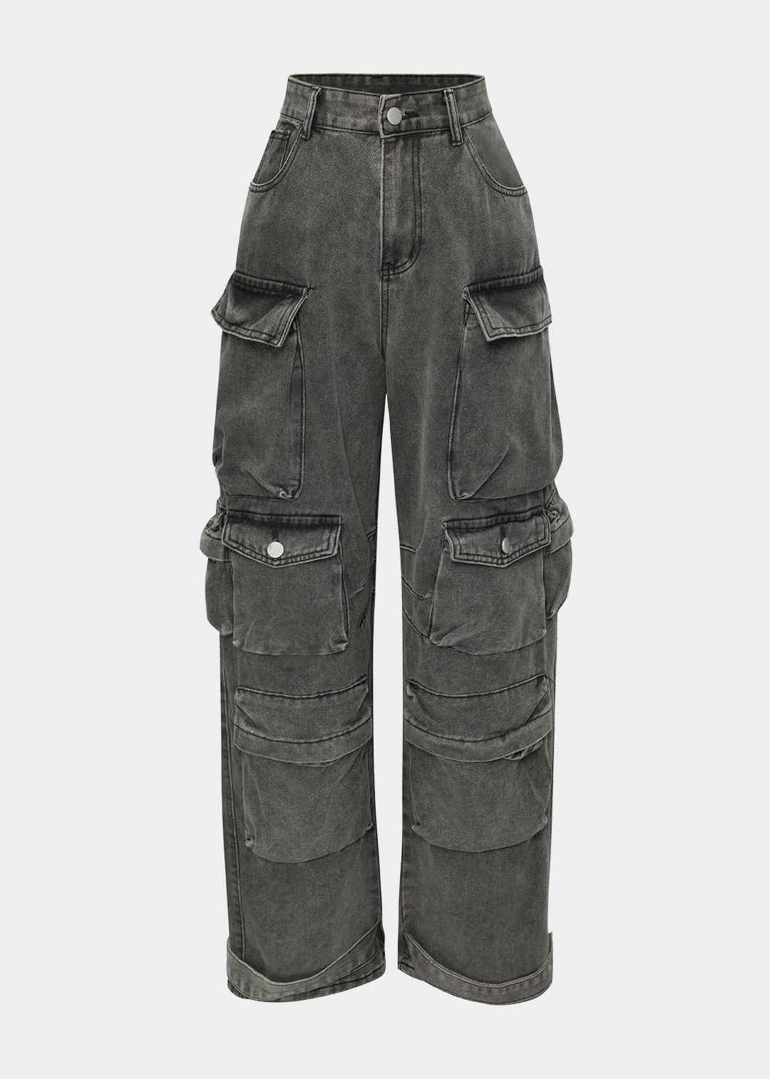 Cargo | Stijlvolle Spijkerbroek Dames - Wijde Pijpen met Zakken, Casual, Loose Fit