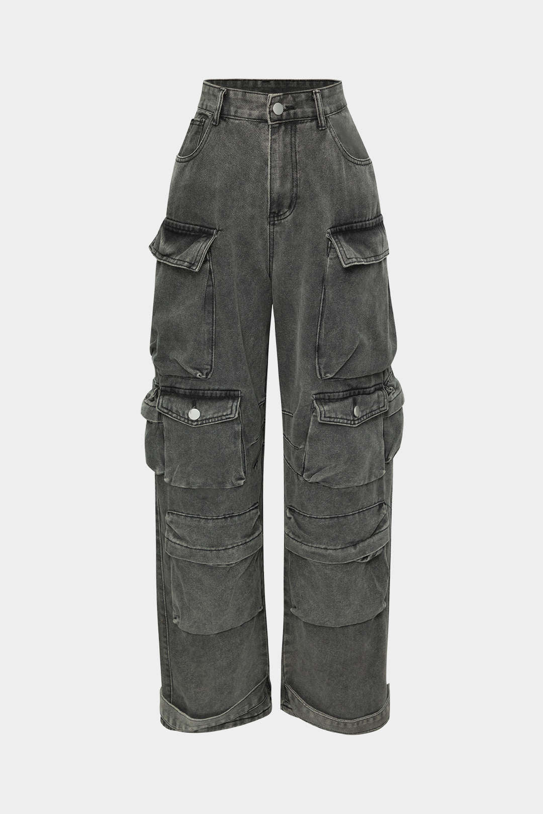 Cargo | Stijlvolle Spijkerbroek Dames - Wijde Pijpen met Zakken, Casual, Loose Fit