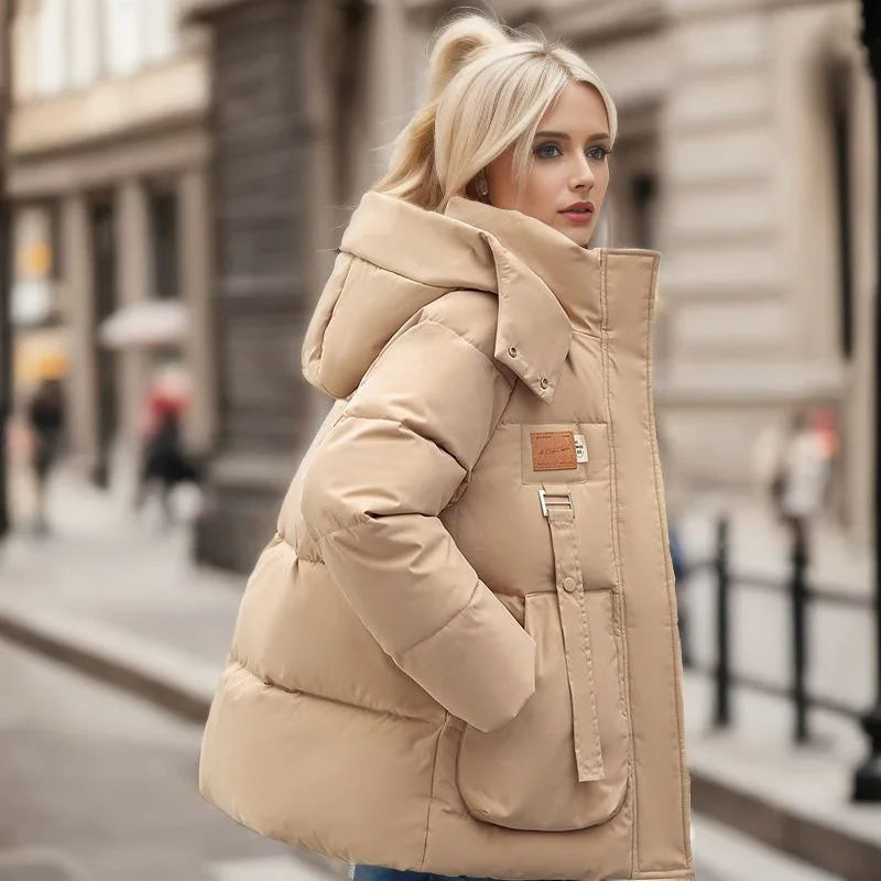 Della | Dames winterjas met capuchon ritssluiting