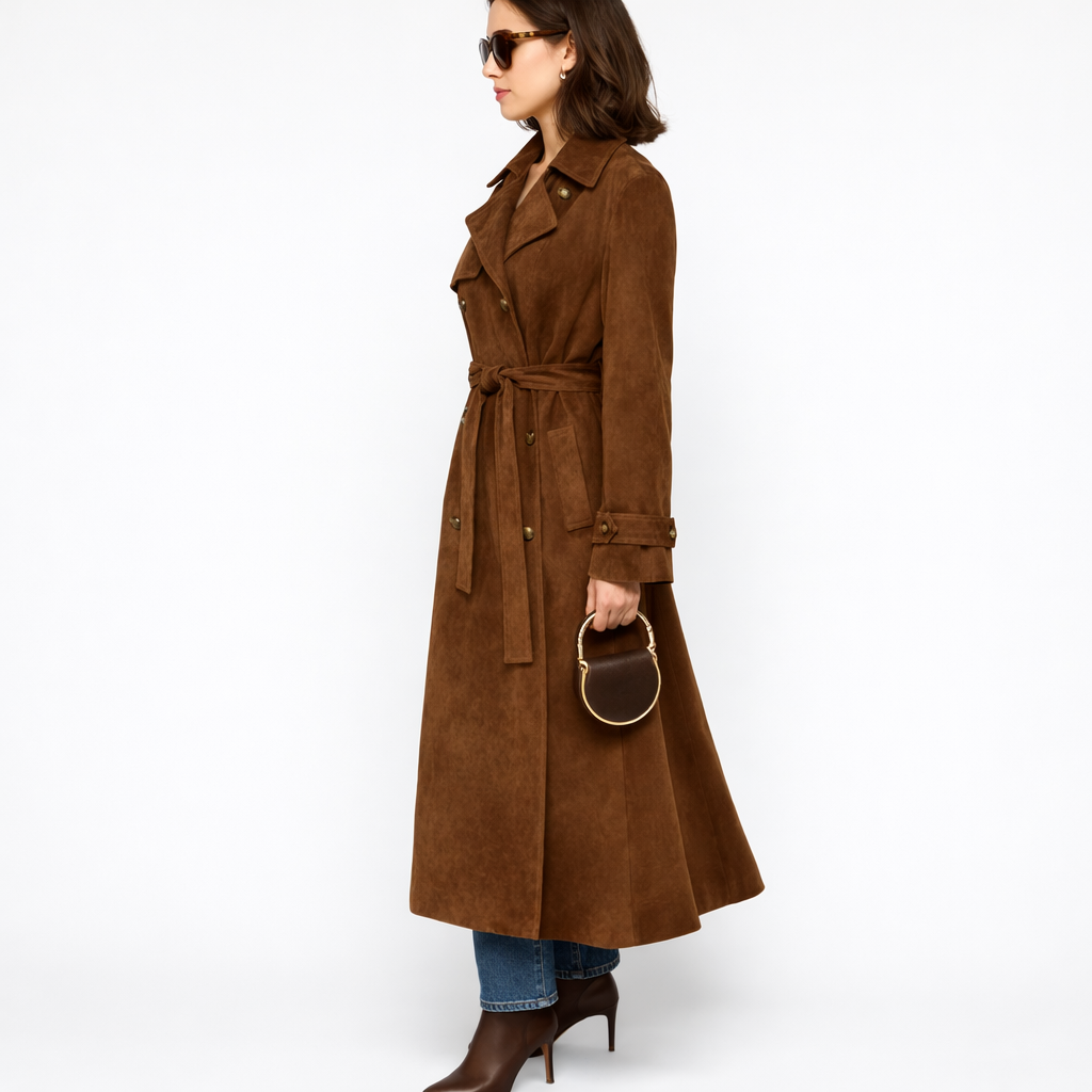 Maxi | Luxe Vegan Suede Trenchcoat