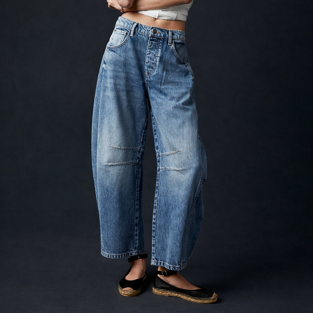 Elowen | Dames Broek met Wijde Pijpen Lage Taille