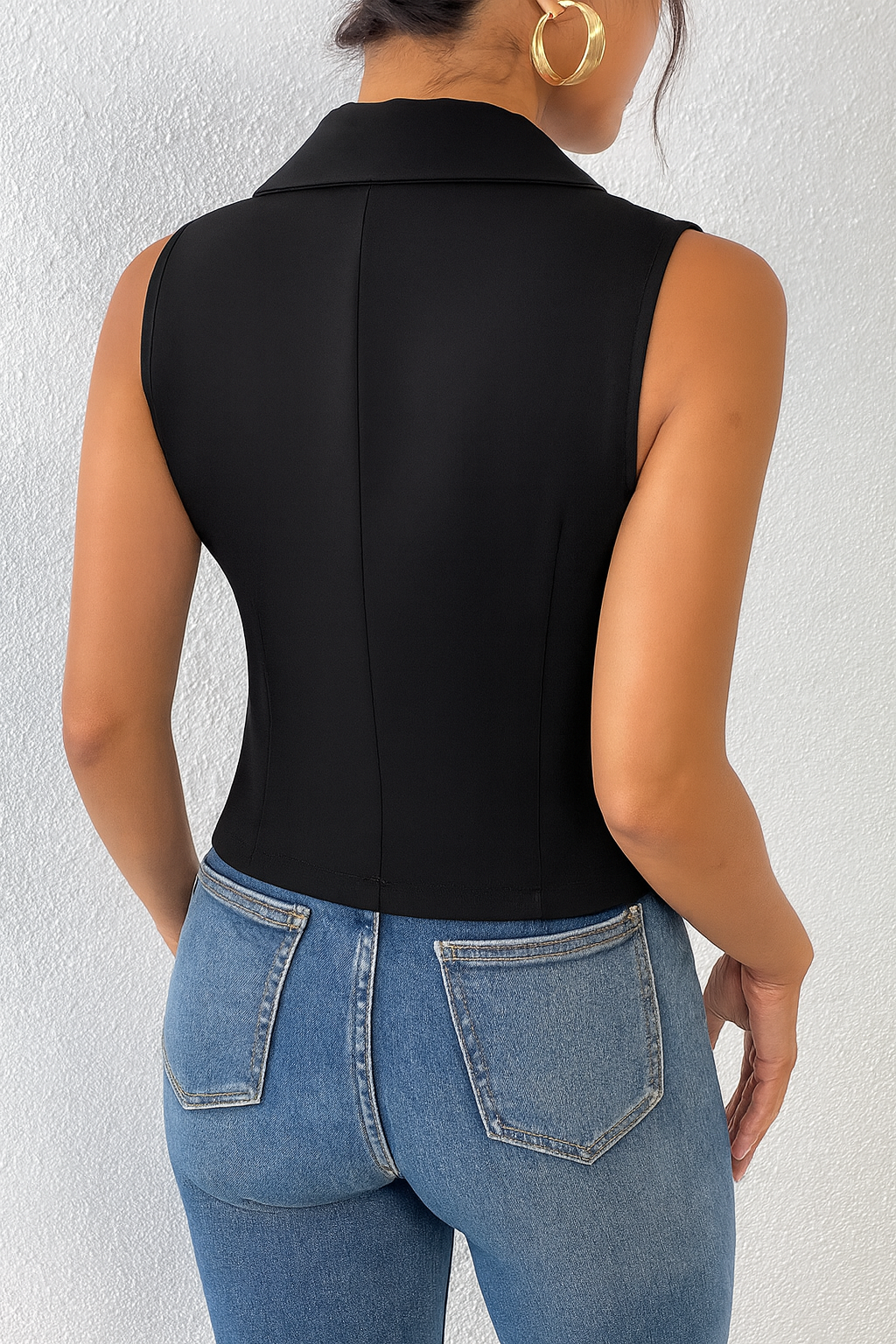 Briella | Dames gilet met knopen reverskraag