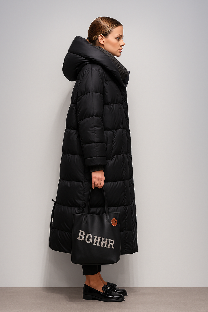 Michelle | Dames winterjas met ceintuur en gewatteerd design