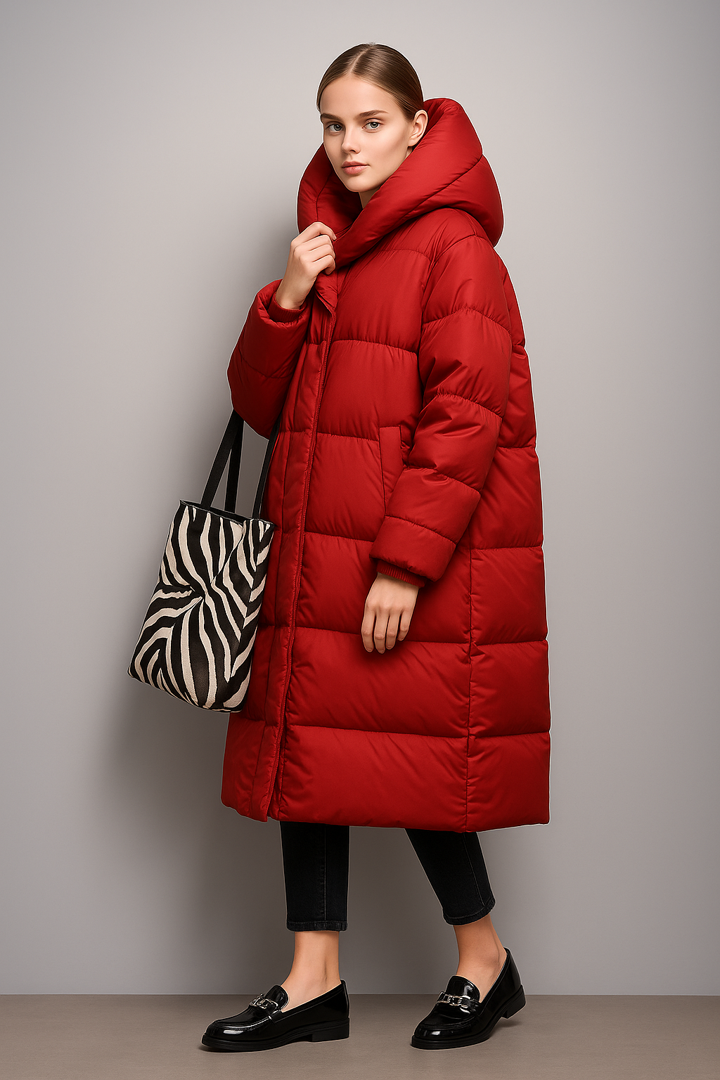 Michelle | Dames winterjas met ceintuur en gewatteerd design