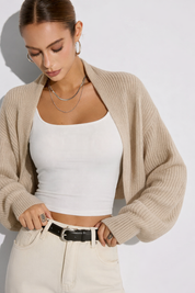 Megan | Comfy Vest Dames - Elegante, Trendy Pofmouwen