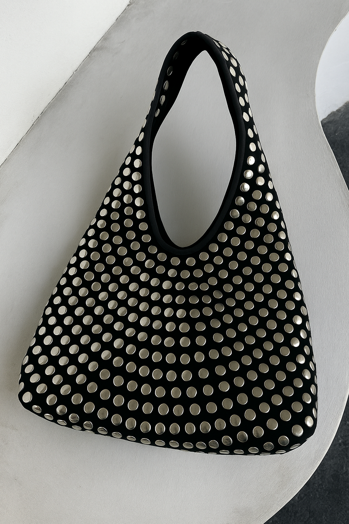 Ophelia | Dames schoudertas met studdetails en kettingschouderband