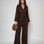 Jazz | Dames Co-ord Set – Wikkel Kimono & Broek Outfit