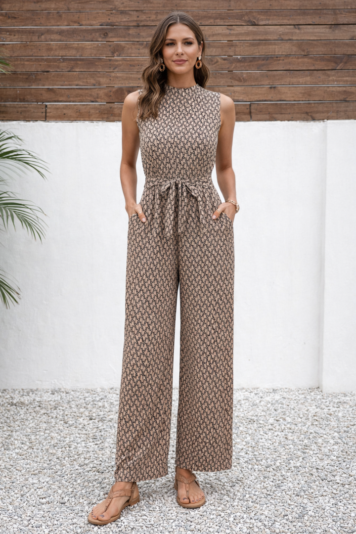 Femke | Dames jumpsuit met taillekoord zijzakken