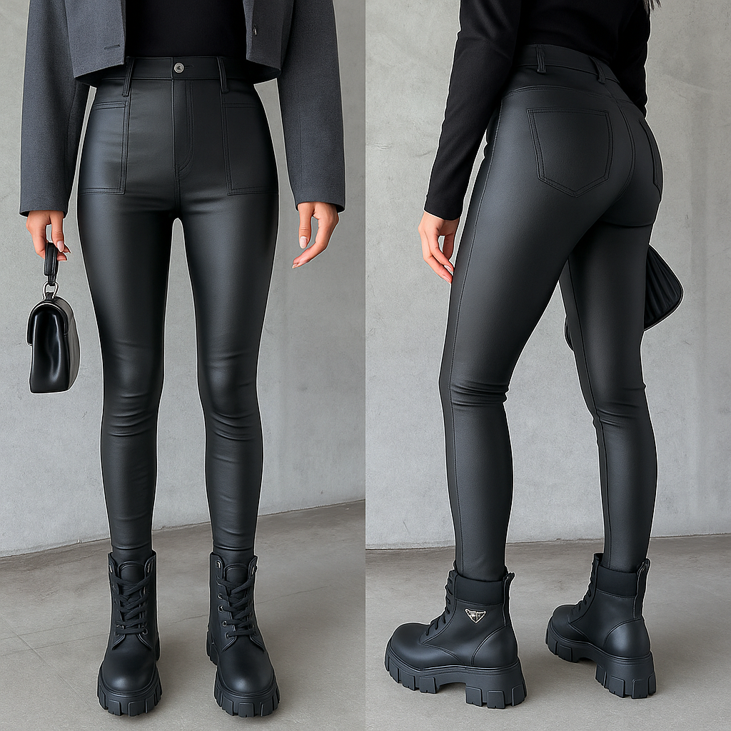 Kaeli | Dames broek hoge taille slim fit