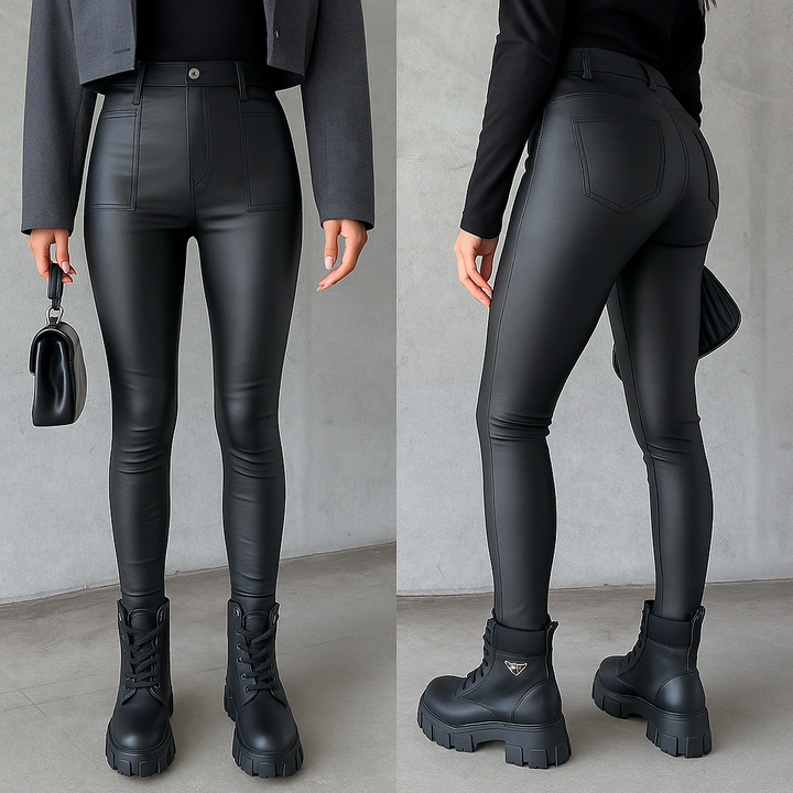 Kaeli | Dames broek hoge taille slim fit