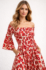 Dela | Maxi Jurk Dames met Bloemenprint - Luchtig en Stijlvol