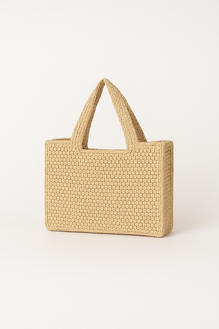 Evie | Dames shopper tas met gevlochten handgrepen