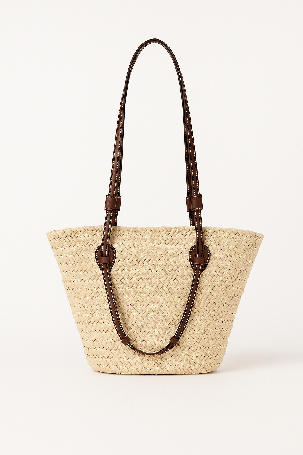 Lena | Dames shopper tas gevlochten schouderbanden