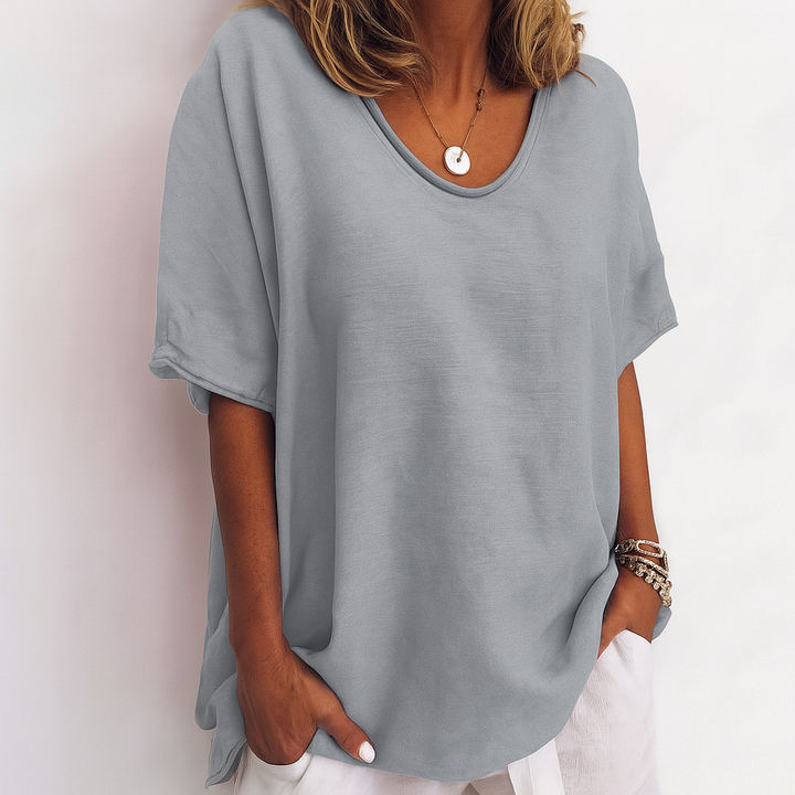 Lisanna | Dames shirt met ronde hals en mouwen