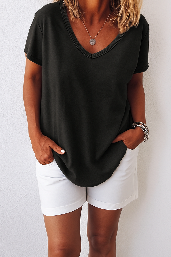 Lisanna | Dames shirt met ronde hals en mouwen