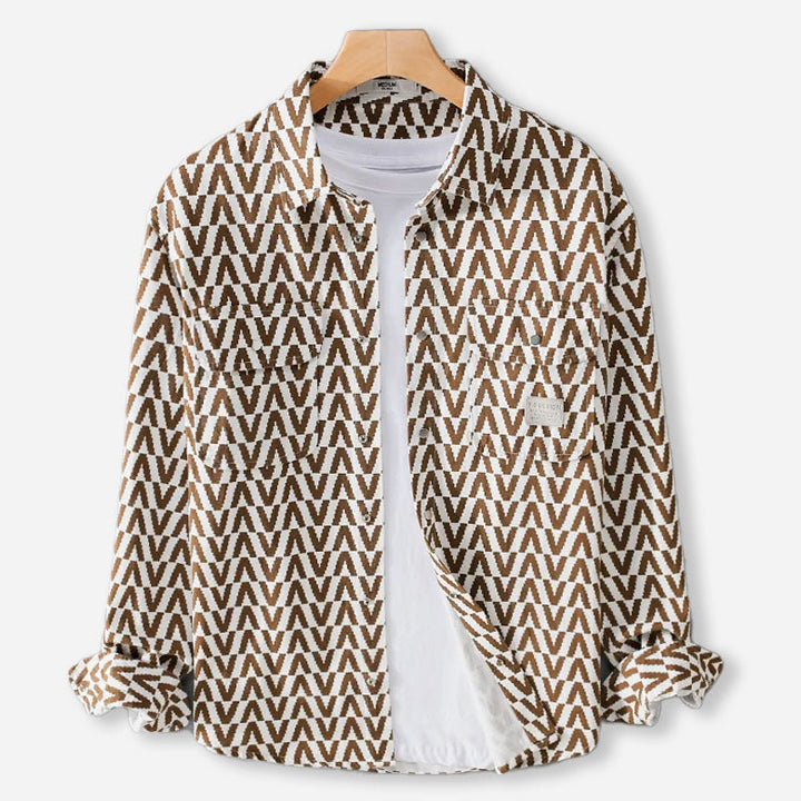 Chevron Charm Katoenen Shirt