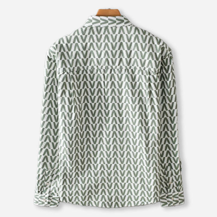 Chevron Charm Katoenen Shirt