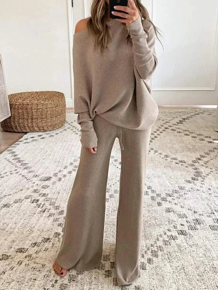 Noa | Dames set met trui wijde broek