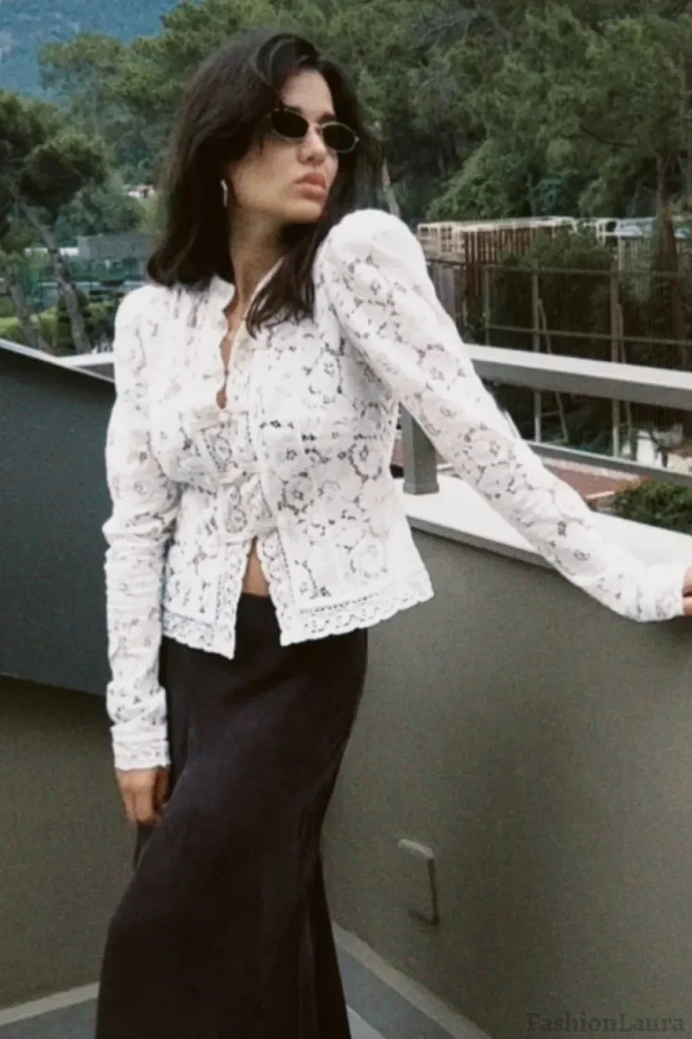 Cleo | Dames Kanten Blouse - Ademend en Elegant