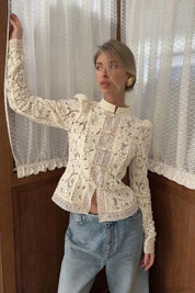 Cleo | Dames Kanten Blouse - Ademend en Elegant