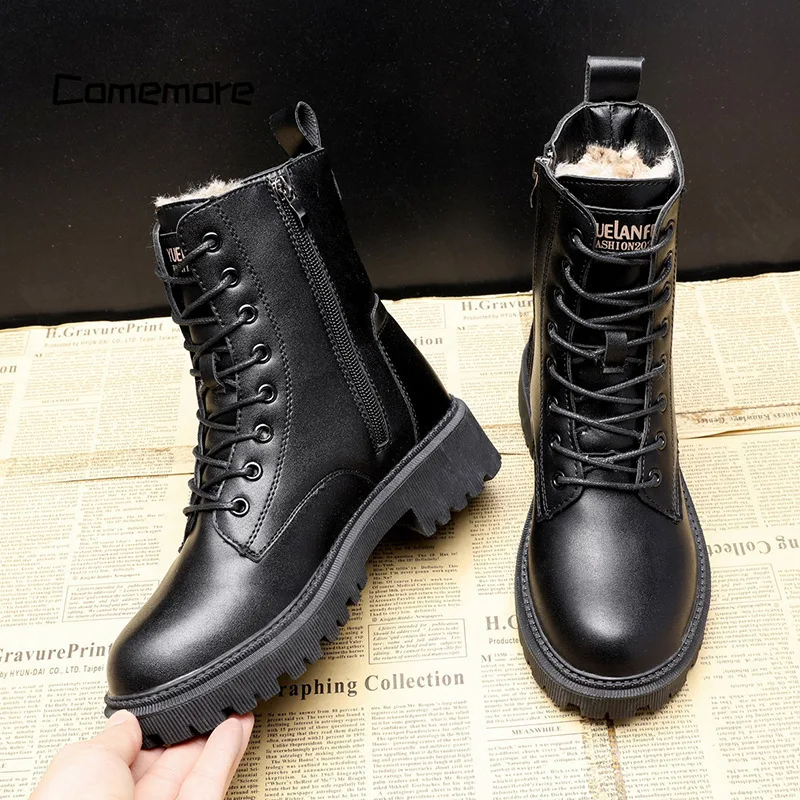 Renske | Dames winterlaarzen met veters profielzool