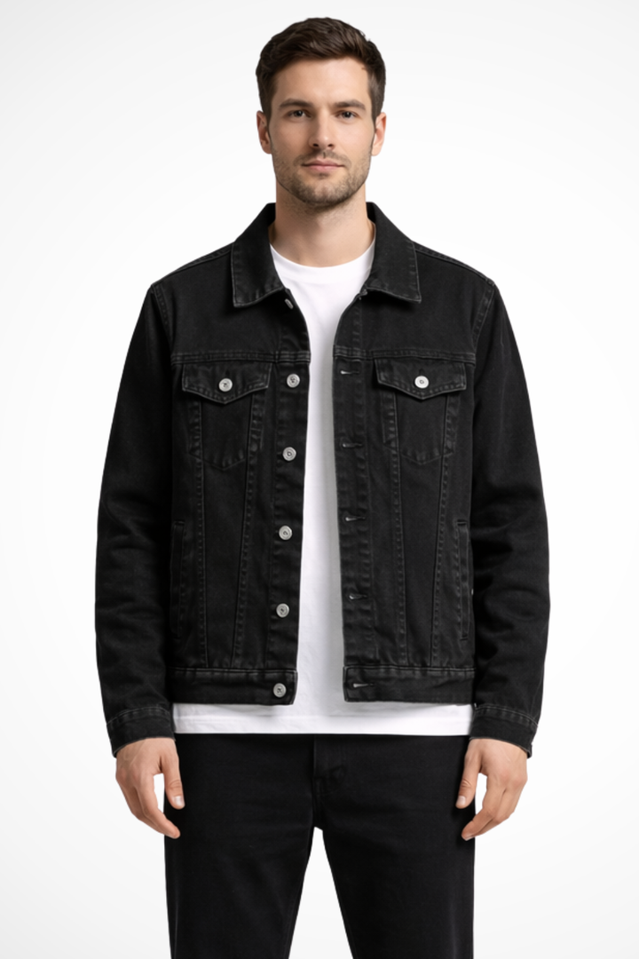 Classic Fit Heren Button-Up Denim Jast