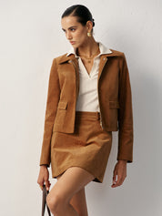 Cora | Dames Corduroy Jas - Lange Mouwen, Winterstijl