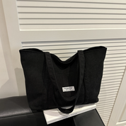 Cora | Grote Tote Tas Dames- Zachte Corduroy Stof, Ruim Ontwerp