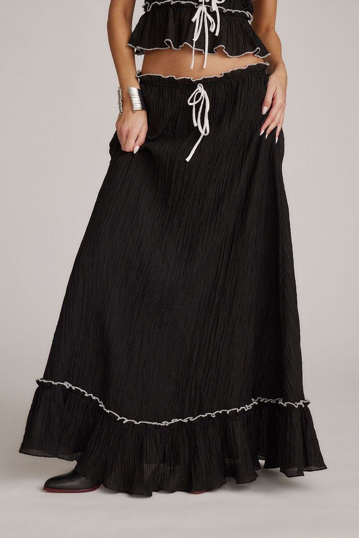 Charleigh | Dames tweedelige set met spaghettibandjes lange rok
