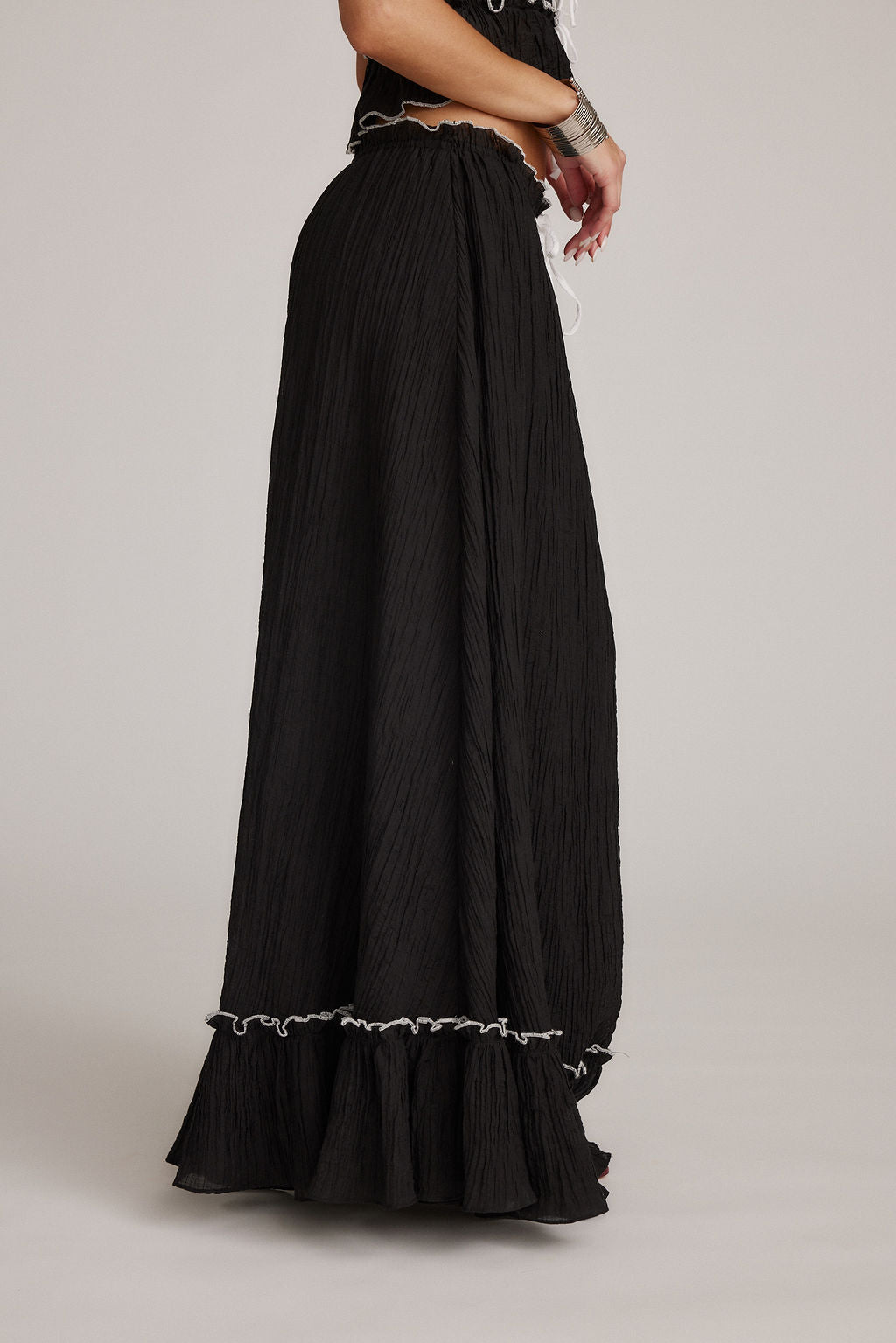 Charleigh | Dames tweedelige set met spaghettibandjes lange rok