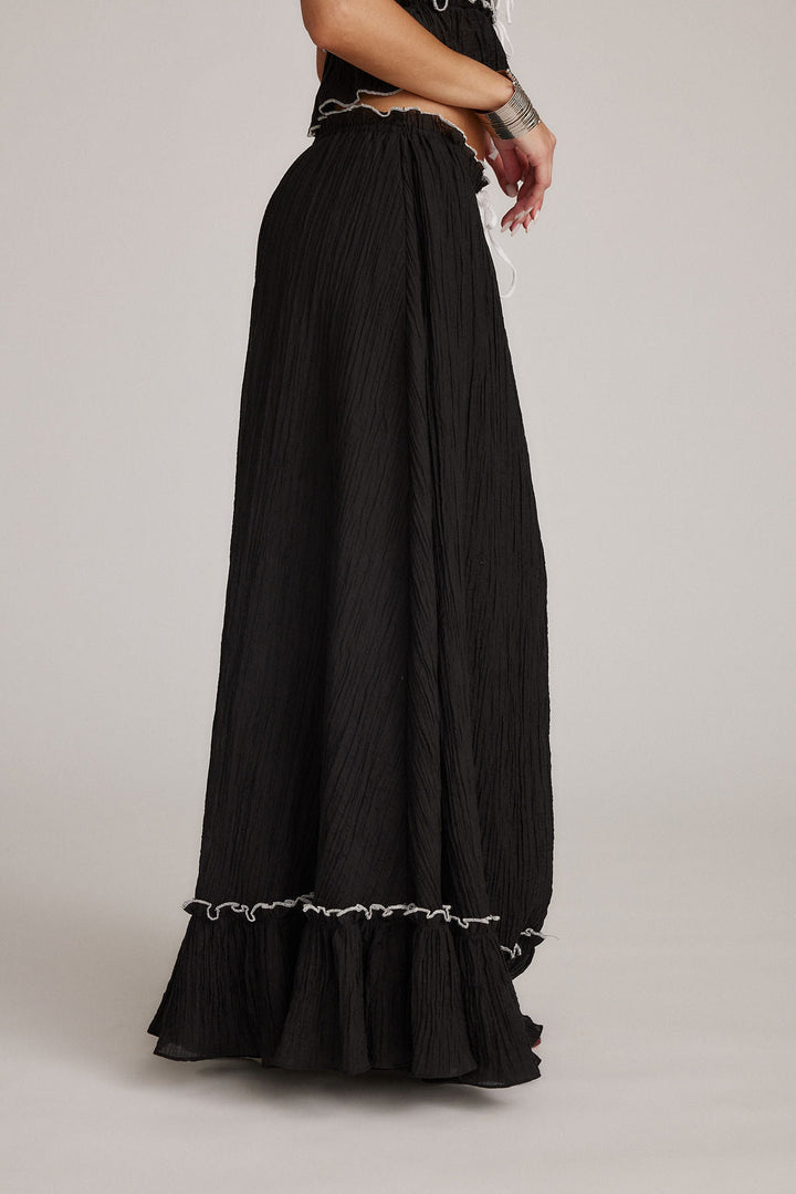 Charleigh | Dames tweedelige set met spaghettibandjes lange rok