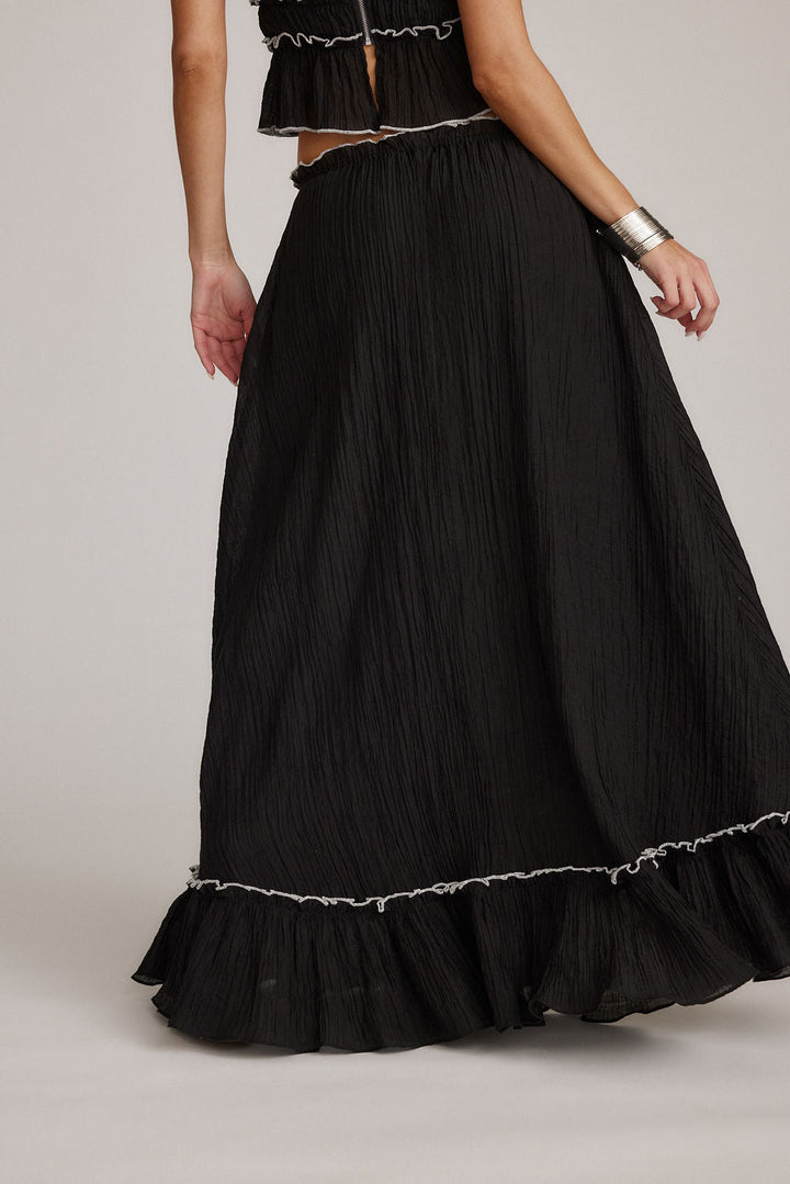 Charleigh | Dames tweedelige set met spaghettibandjes lange rok