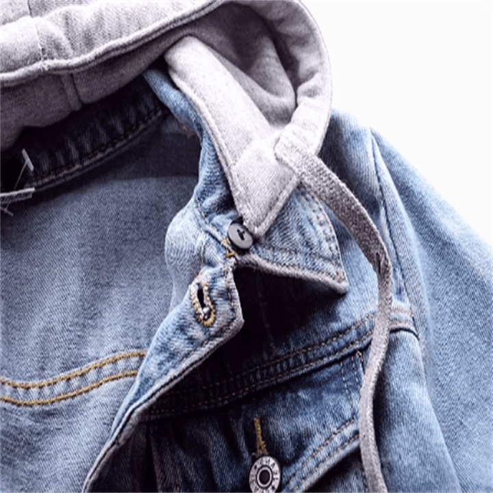 Ava | Dames spijkerjack met capuchon knoopsluiting