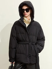 Nikka |Trendy Puffer Donsjack Dames met Riem