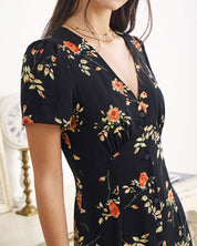 Daisy | V-hals Maxi Jurk met Bloemenprint, Verfijnd en Comfortabel